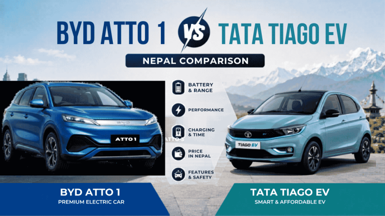 BYD ATTO 1 vs tiago ev in nepal